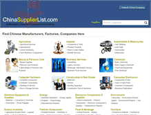 Tablet Screenshot of chinasupplierlist.com